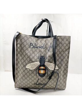 Gucci Hand Bag Brown PVC 749-052925